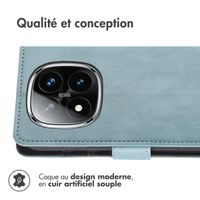 imoshion Étui de téléphone portefeuille Xiaomi Redmi Note 14 Pro Plus (5G) - Bleu clair