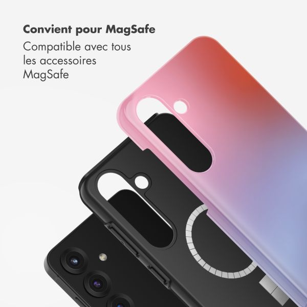 Selencia Coque arrière Vivid avec MagSafe Samsung Galaxy S25 - Gradient Soft Blush
