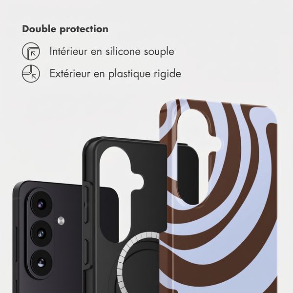 Selencia Coque arrière Vivid avec MagSafe Samsung Galaxy S26 - Dream Swirl Chocolate