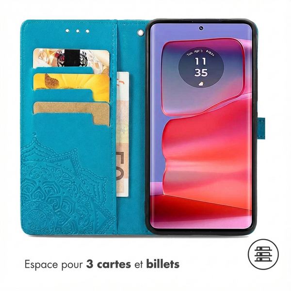 imoshion Etui de télephone Mandala Motorola Edge 50 Pro - Turquoise