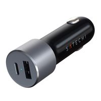 Satechi Chargeur de voiture double 72 watts | USB-A + USB-C - Gris sidéral