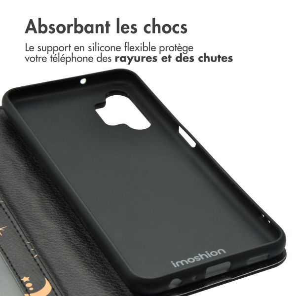 imoshion Étui de téléphone portefeuille Design Samsung Galaxy A13 (4G) - Sky Black