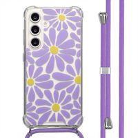 imoshion Coque Design avec cordon Samsung Galaxy S24 FE - Tropical Violet Flowers Connect