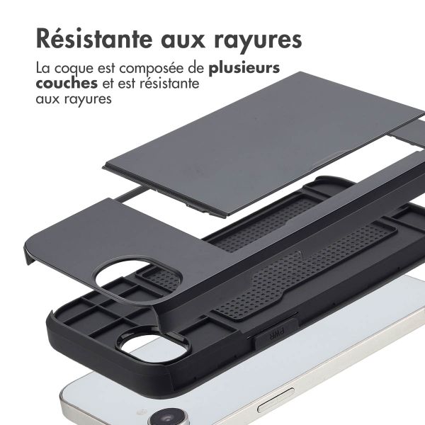 imoshion Coque arrière avec porte-cartes iPhone 16e - Noir