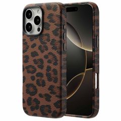 Selencia Coque Sabi imprimé panthère avec MagSafe Apple iPhone 16 Pro Max - Mocha Brown