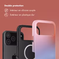 Selencia Coque arrière Vivid avec MagSafe Apple iPhone 17 Pro - Gradient Soft Blush