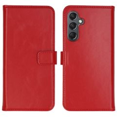 Selencia Étui portefeuille en cuir véritable Samsung Galaxy A25 (5G) - Rouge
