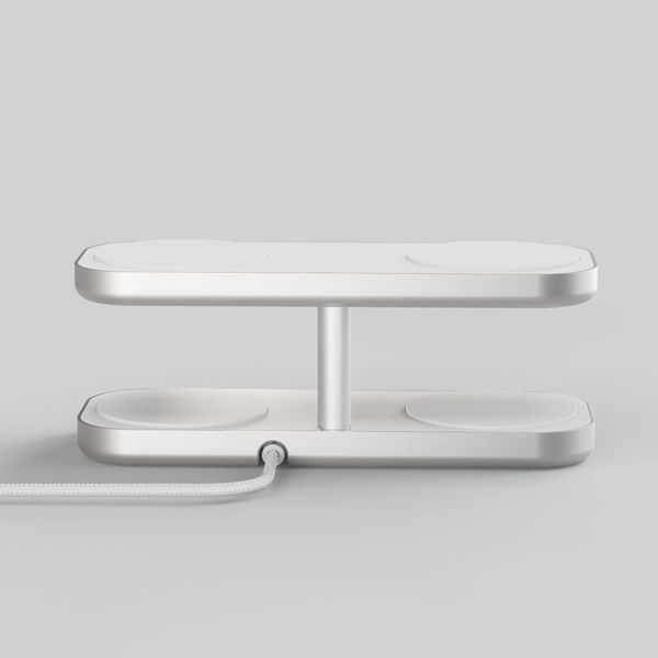 Zens Quattro Wireless Charger Pro 4 - Station de charge sans fil - Compatible Qi2 et MagSafe - Blanc