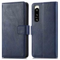 imoshion Étui de téléphone portefeuille Luxe Sony Xperia 5 IV - Bleu foncé