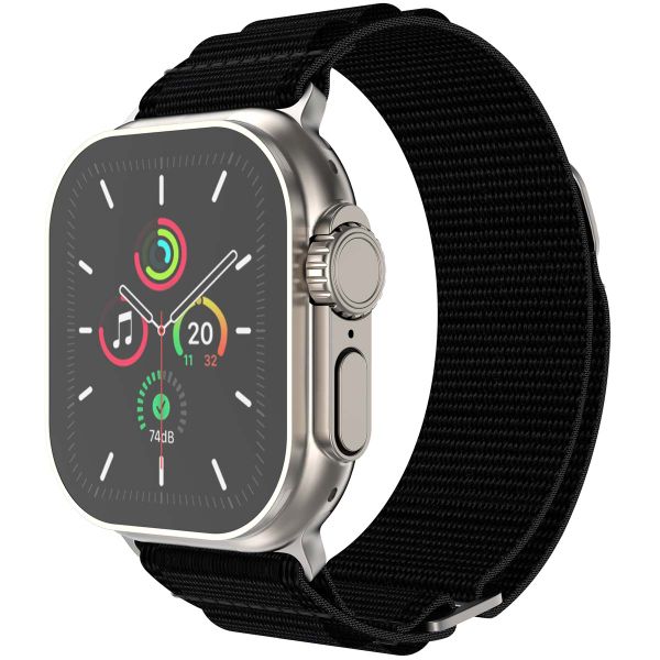 imoshion Bracelet en nylon Alpine Apple Watch Series 1 á 9 / SE (38/40/41 mm) | Series 10 (42 mm) - Noir