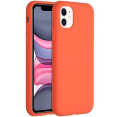 Accezz Coque Liquid Silicone Apple iPhone 11 - Nectarine