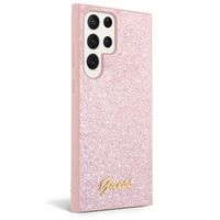 Guess Coque Glitter Flakes Samsung Galaxy S24 Ultra - Rose