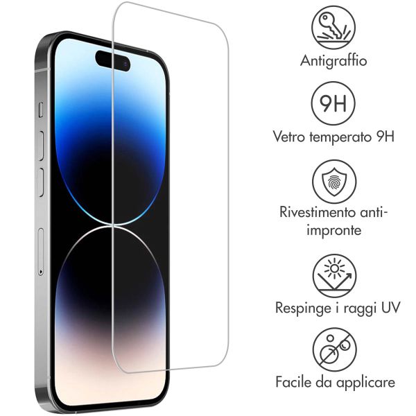 Accezz Protection d'écran en verre trempé Apple iPhone 15 / 15 Pro / 16