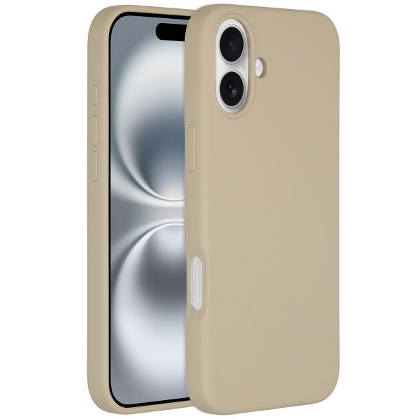 Accezz Coque Liquid Silicone avec MagSafe iPhone 16 Plus - Stone