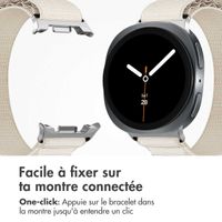 imoshion Bracelet en nylon Alpine Samsung Galaxy Watch 8 (40/44mm) / Classic (46mm) - Blanc