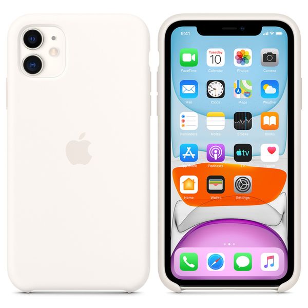 Apple Coque en silicone Apple iPhone 11 - Blanc