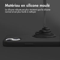 Accezz Coque Liquid Silicone avec MagSafe Apple iPhone 13 Mini - Noir