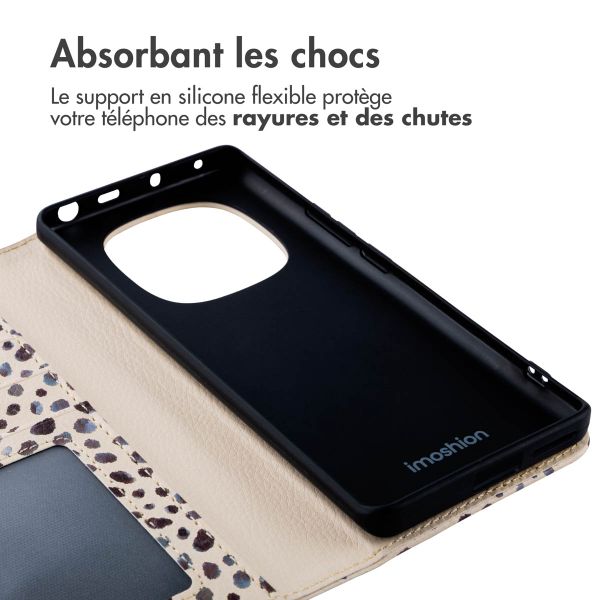 imoshion Étui de télephone portefeuille Design Xiaomi Redmi Note 14 Pro (4G) - Black And White Dots