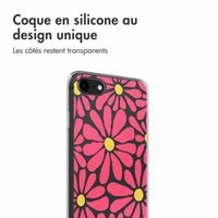 imoshion Coque design pour iPhone SE (2022 / 2020) / 8 / 7 - Dusty Rose Flowers Connect