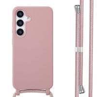 imoshion Coque en silicone avec cordon Samsung Galaxy S25 - Sand Pink