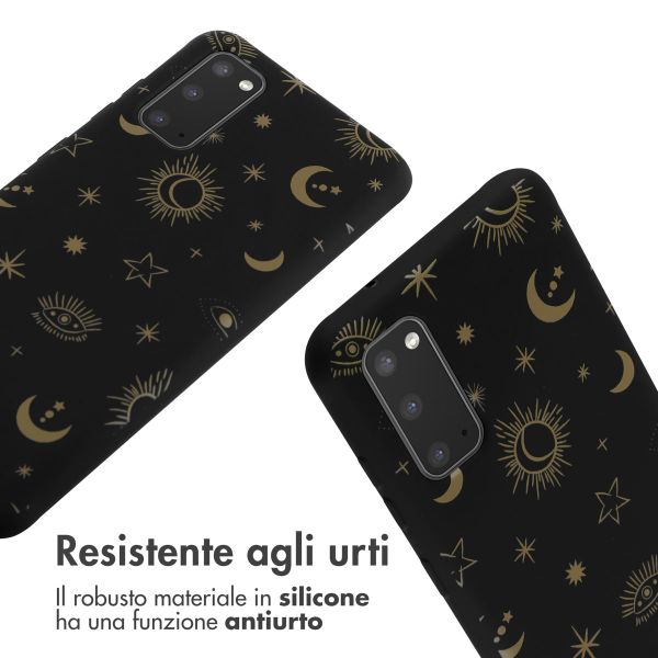imoshion Coque design en silicone avec cordon Samsung Galaxy S20 - Sky Black
