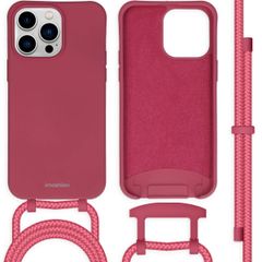 imoshion Coque de couleur avec cordon amovible iPhone 14 Pro Max - Rouge foncé