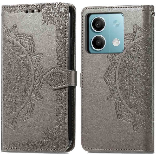 imoshion Etui de téléphone portefeuille Mandala Xiaomi Redmi Note 13 (5G) - Gris