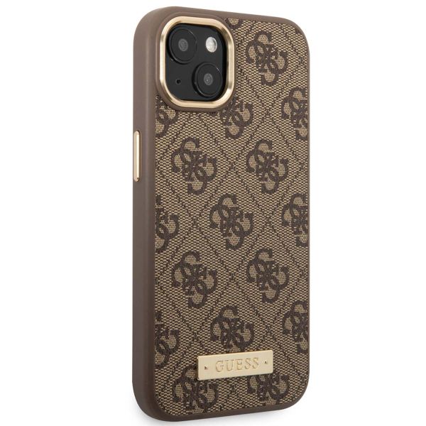 Guess Coque 4G Logo Monogram MagSafe Apple iPhone 14 - Brun
