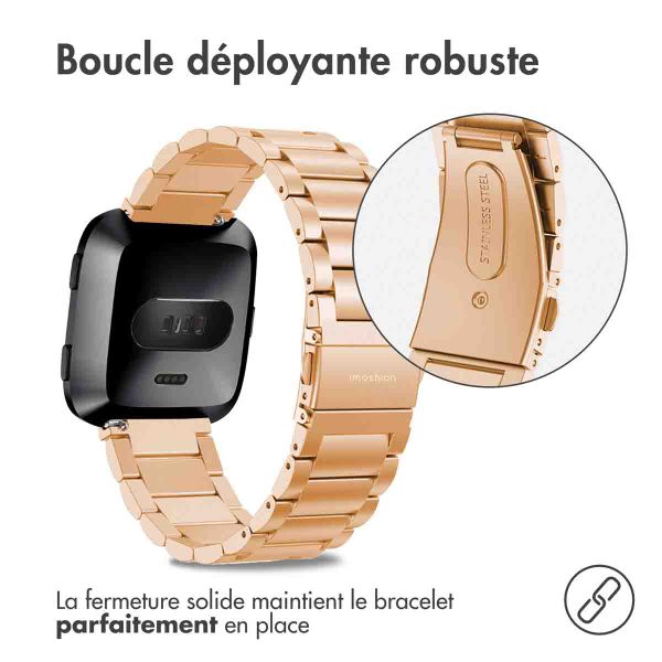 imoshion Bracelet en acier le Fitbit Versa / Versa 2 / Versa Lite - Rose Dorée