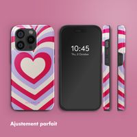 Selencia Coque arrière Vivid avec MagSafe Apple iPhone 15 Pro - Double Hearts Rubine Red Lilac