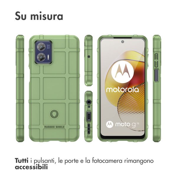 imoshion Coque Rugged Shield Motorola Moto G73 - Vert foncé