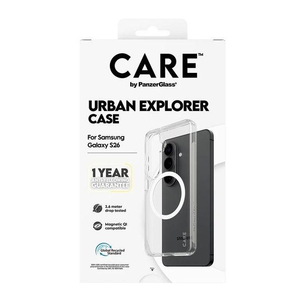 CARE by PanzerGlass Coque Urban Combat Samsung Galaxy S26 - Blanc
