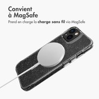 imoshion Coque arrière transparente pailletée avec MagSafe iPhone 13 - Argent