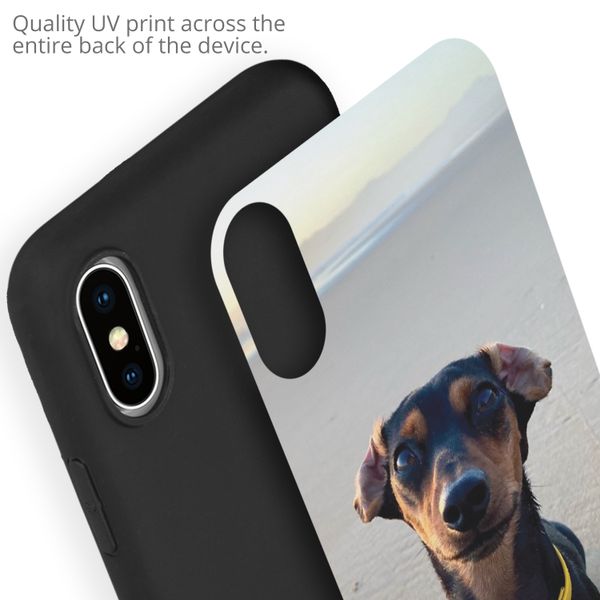 Concevez votre propre coque en gel Apple iPhone Xs / X - Noir
