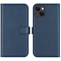 Selencia Étui portefeuille en cuir véritable iPhone 13 - Blauw