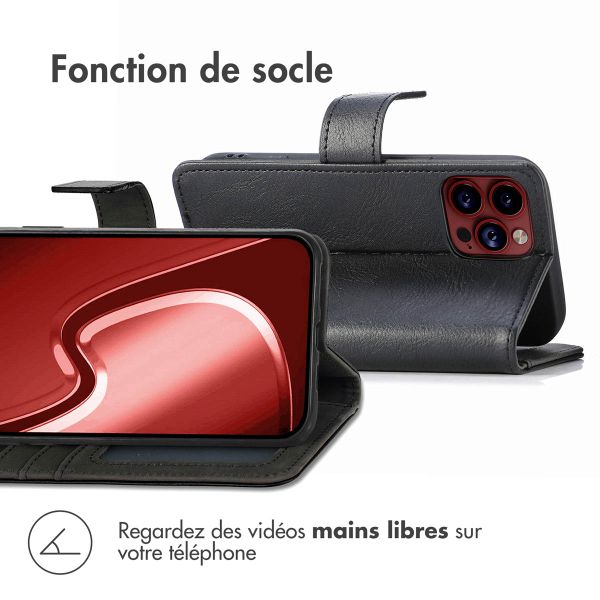 imoshion Étui de télephone portefeuille Apple iPhone 15 Pro - Noir
