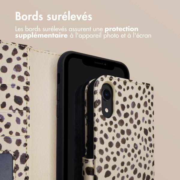 imoshion Étui de télephone portefeuille Design Apple iPhone Xr - Black And White Dots