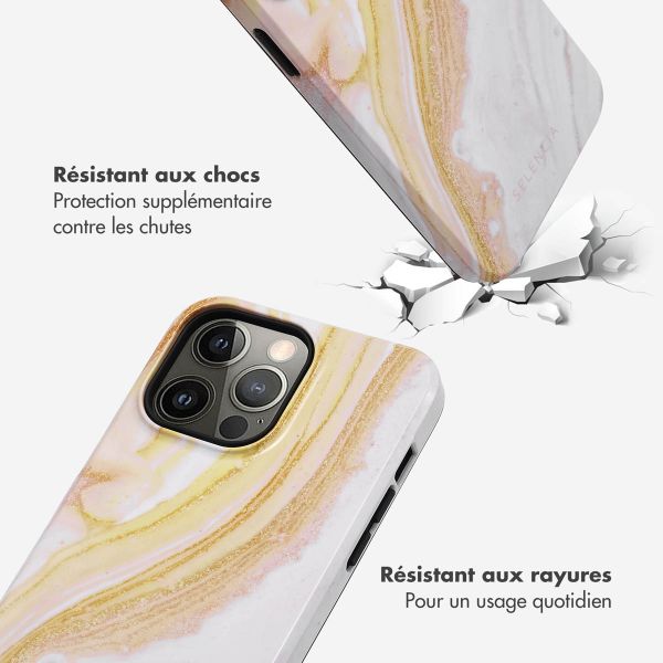 Selencia Coque arrière Vivid Apple iPhone 14 Pro Max - Chic Marble Gold