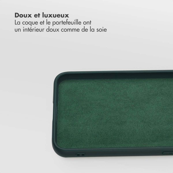 Selencia Étui portefeuille amovible Olyn avec MagSafe Samsung Galaxy S24 / S25 - Vert