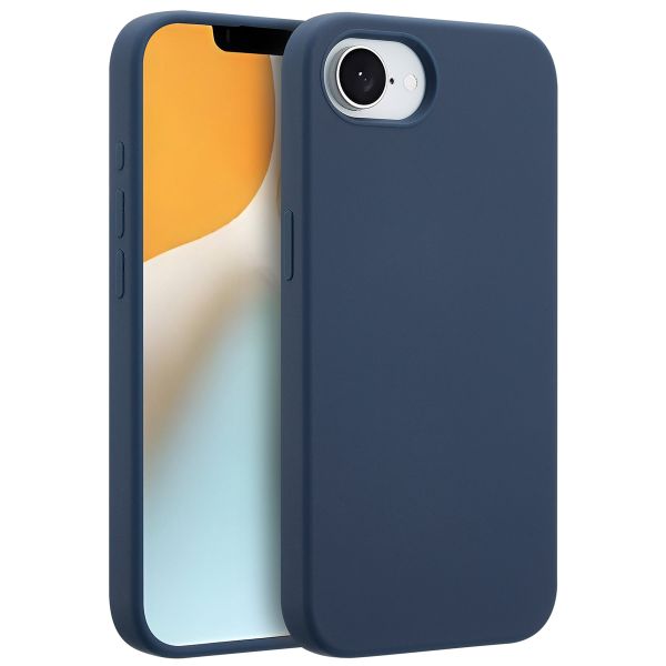 Accezz Coque Liquid Silicone avec MagSafe iPhone 16e - Bleu foncé