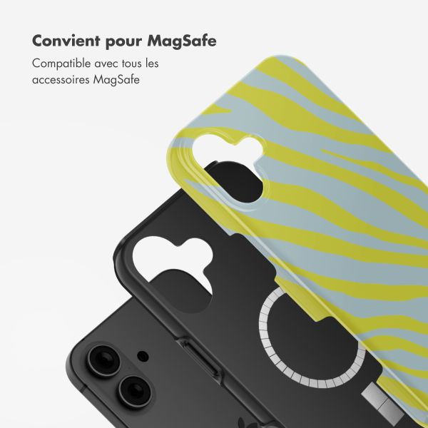 Selencia Coque arrière Vivid avec MagSafe Apple iPhone 16 - Zebra Winter Sky Titanium Yellow