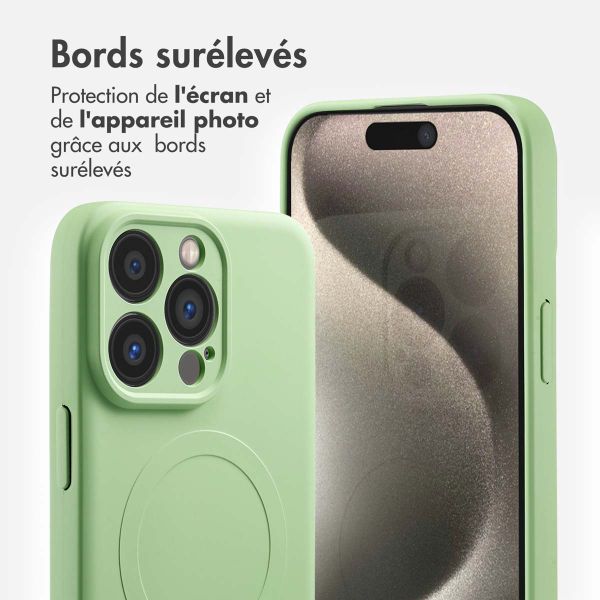 imoshion Coque Couleur avec MagSafe Apple iPhone 15 Pro Max - Vert
