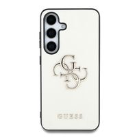 Guess Coque 4G Metal Logo Saffiano Samsung Galaxy S25 - Beige