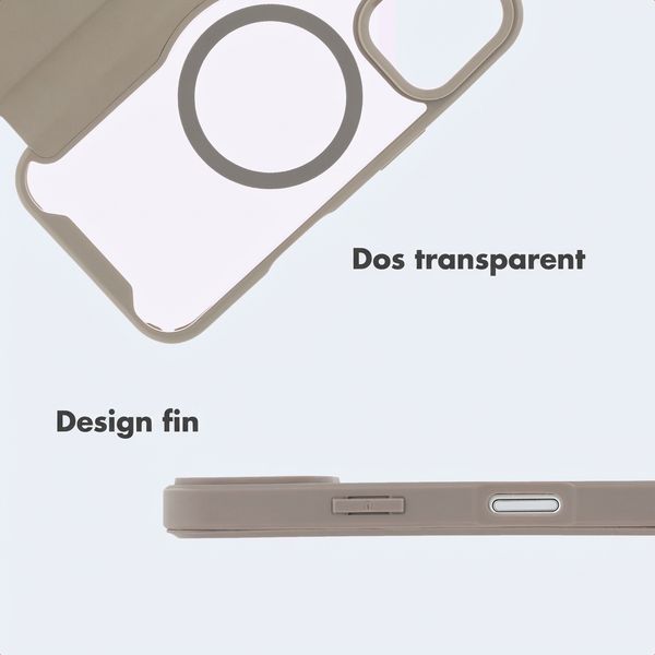 imoshion Bookcase transparente avec MagSafe Apple iPhone 16 - Beige