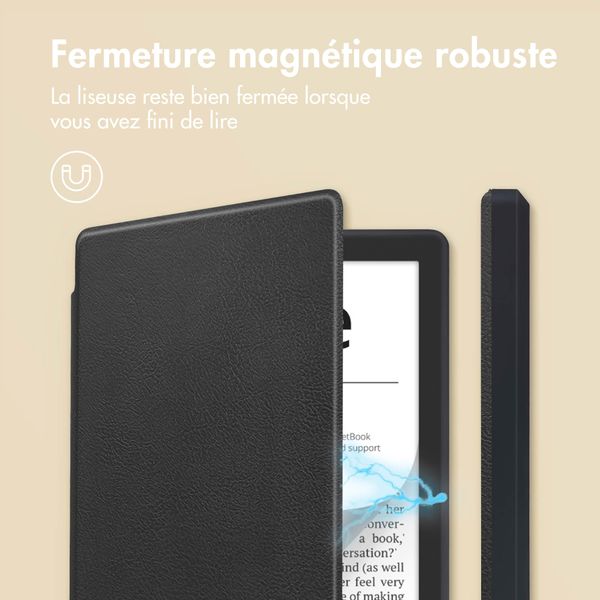 imoshion Étui de liseuse portefeuille Slim Soft Pocketbook Verse / Verse Pro / Verse Pro Color / Vivlio Light / Light HD - Noir