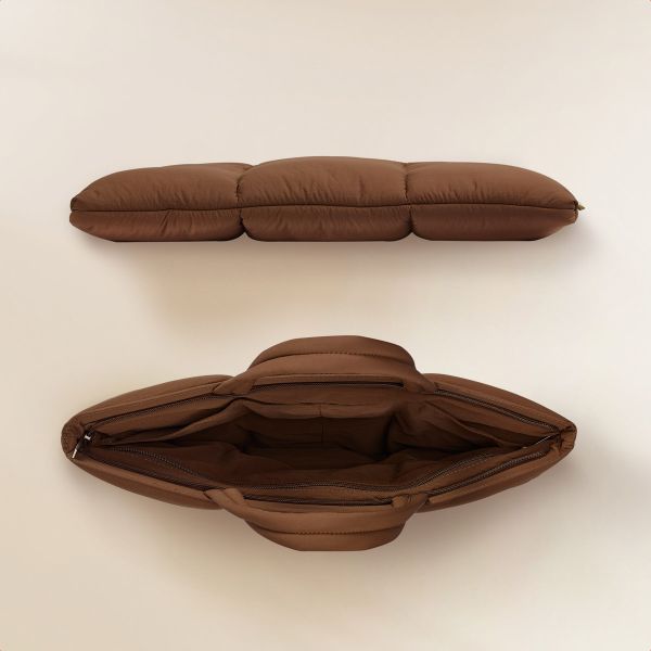Selencia Sac ordinateur portables Vaya Puffy 16 pouces - Mocha Brown
