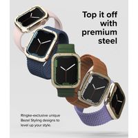 Ringke Style de lunette Apple Watch Series 7 / 8 / 9 - 45 mm - Hairline Bolts Gold