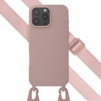 Selencia Coque silicone avec cordon amovible iPhone 16 Pro Max - Sand Pink