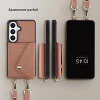 Selencia Coque de télephone Sera avec cordon et porte-cartes enveloppe Samsung Galaxy S26 - Old Pink