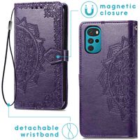 imoshion Etui de téléphone portefeuille Mandala Motorola Moto G22 - Violet